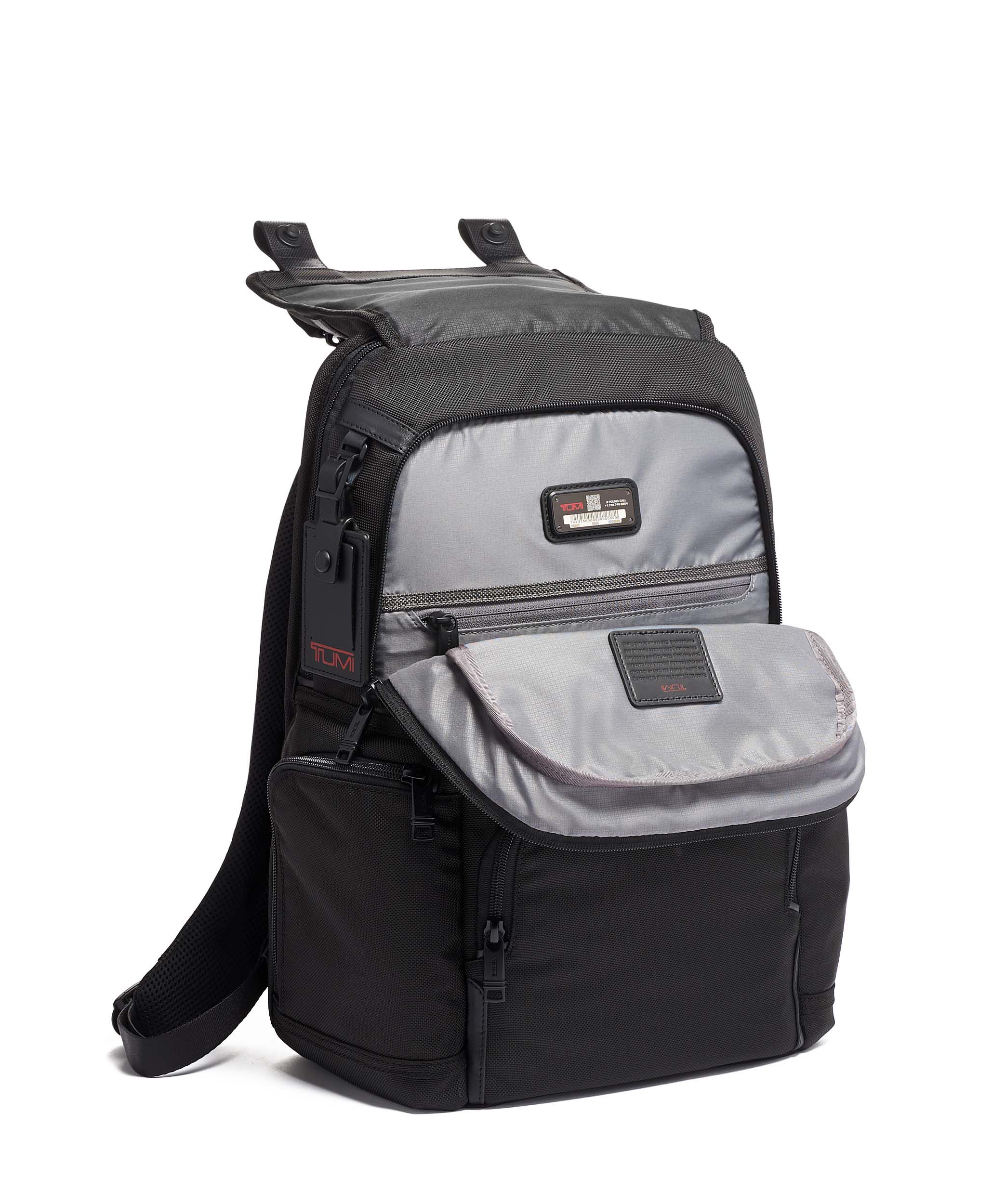 tumi gray backpack