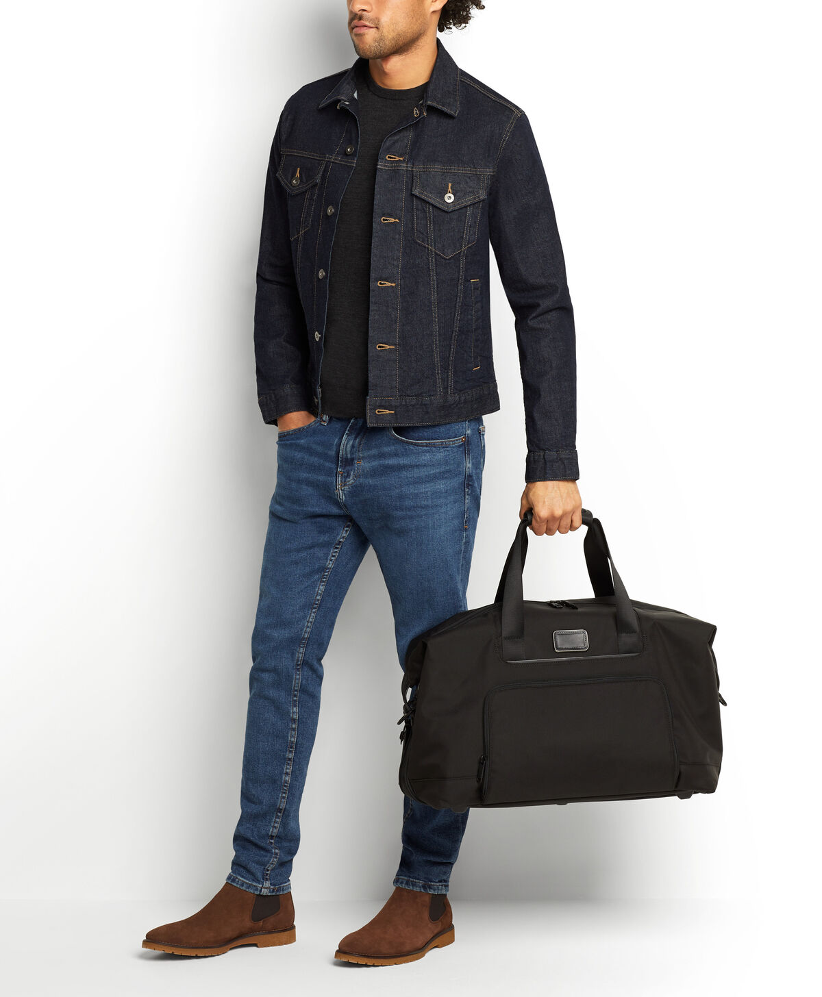 TUMI Alpha 3 DOUBLE EXPANSION SATCHEL Black