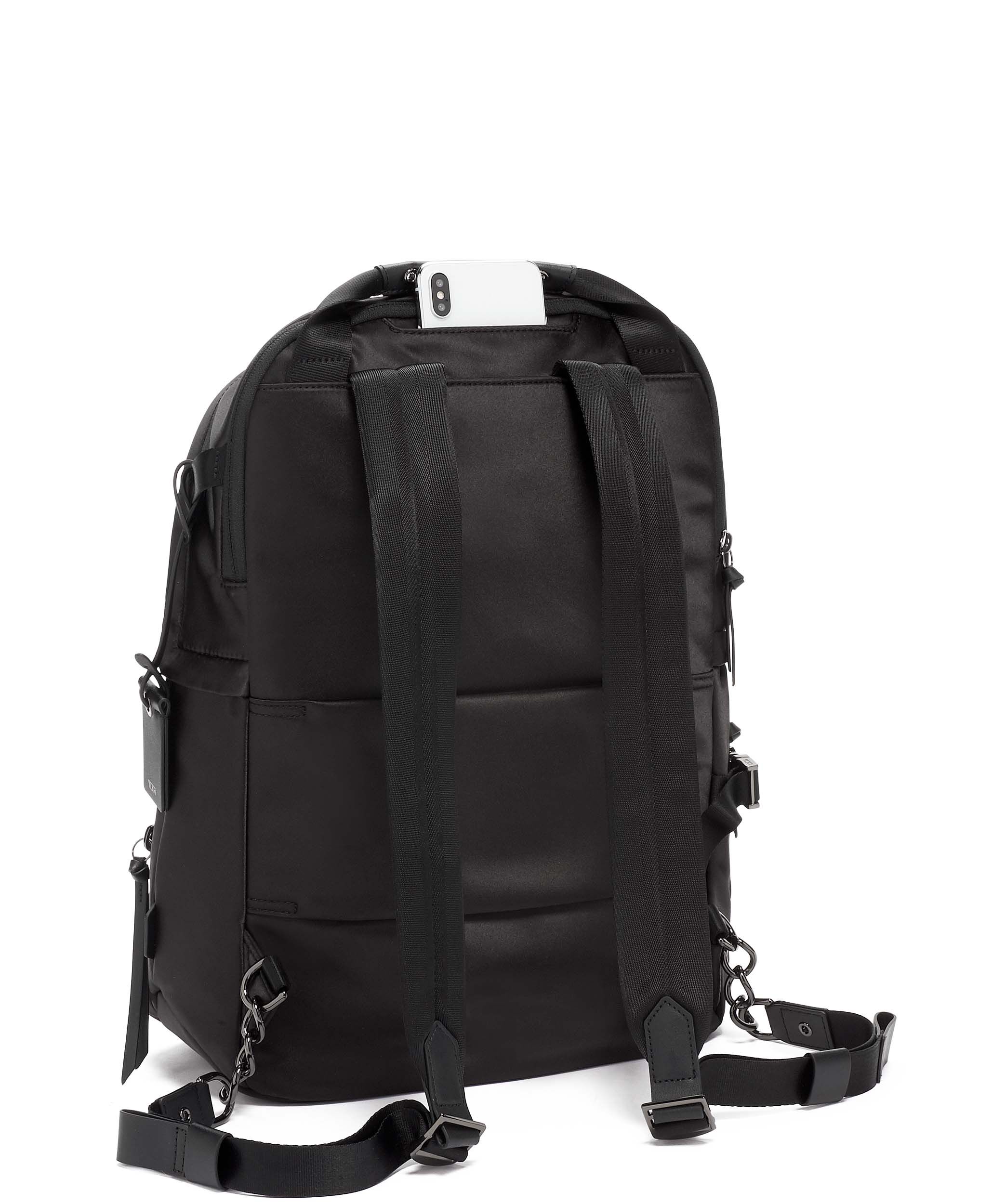 black camping backpack